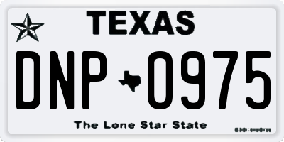 TX license plate DNP0975