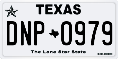 TX license plate DNP0979