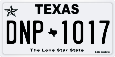 TX license plate DNP1017