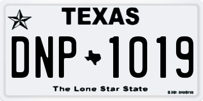 TX license plate DNP1019