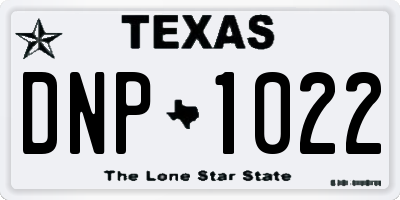 TX license plate DNP1022