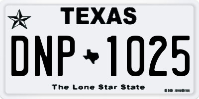 TX license plate DNP1025