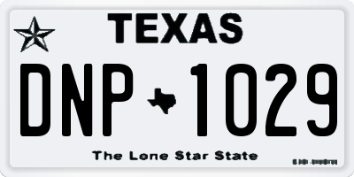 TX license plate DNP1029