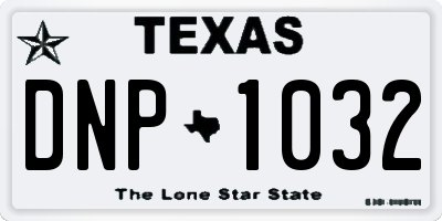 TX license plate DNP1032