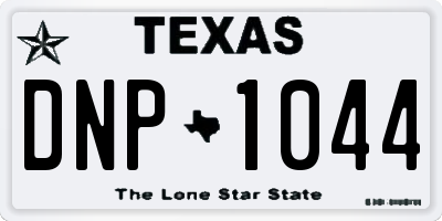 TX license plate DNP1044