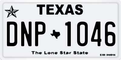 TX license plate DNP1046