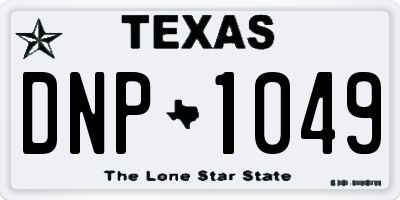 TX license plate DNP1049