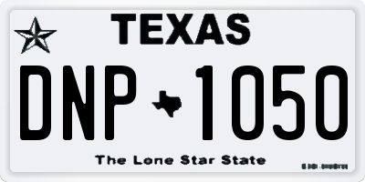 TX license plate DNP1050