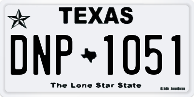 TX license plate DNP1051