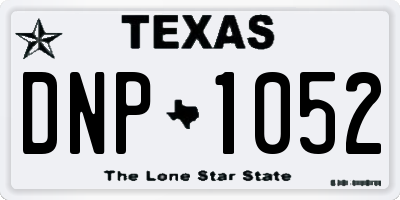 TX license plate DNP1052