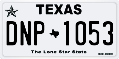 TX license plate DNP1053