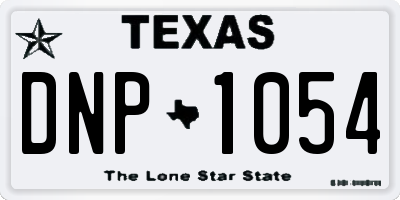 TX license plate DNP1054