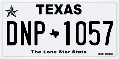 TX license plate DNP1057