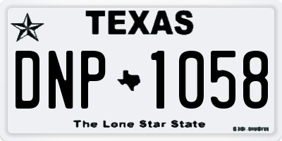 TX license plate DNP1058