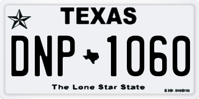TX license plate DNP1060