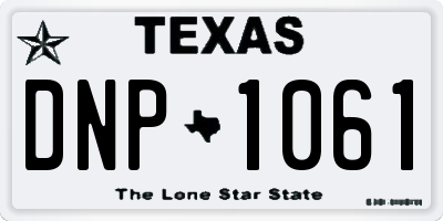 TX license plate DNP1061