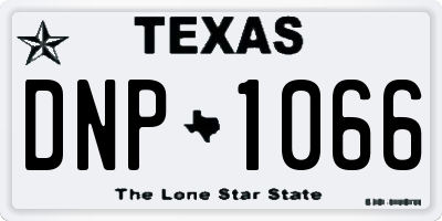 TX license plate DNP1066