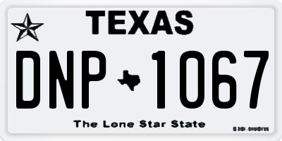 TX license plate DNP1067