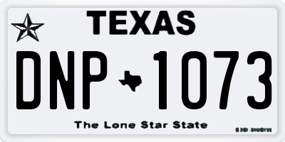 TX license plate DNP1073