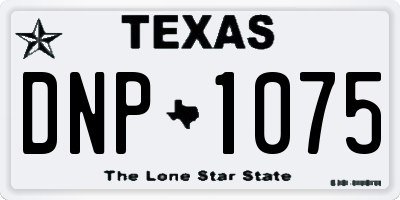 TX license plate DNP1075