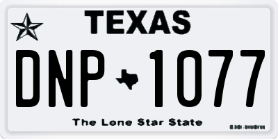 TX license plate DNP1077