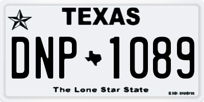 TX license plate DNP1089