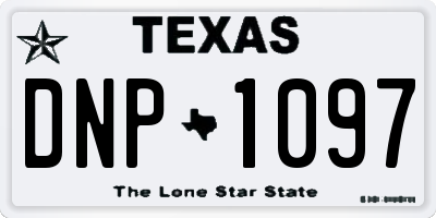 TX license plate DNP1097