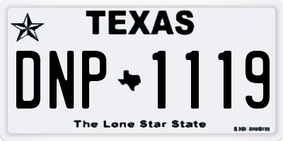 TX license plate DNP1119