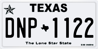 TX license plate DNP1122