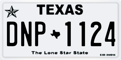 TX license plate DNP1124