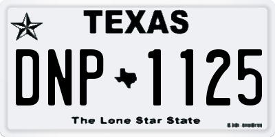 TX license plate DNP1125
