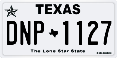 TX license plate DNP1127