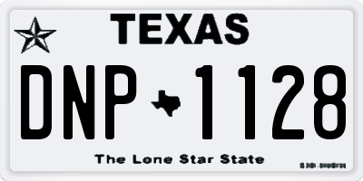 TX license plate DNP1128