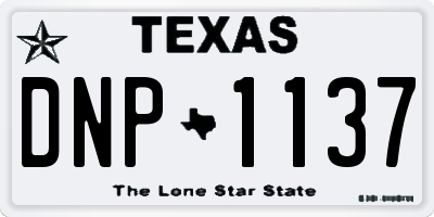 TX license plate DNP1137