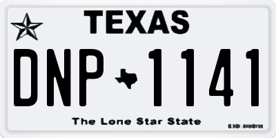 TX license plate DNP1141