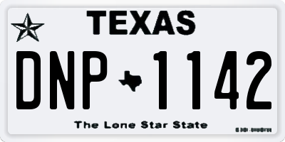 TX license plate DNP1142
