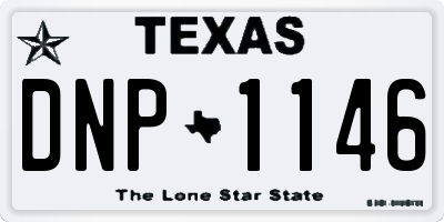 TX license plate DNP1146