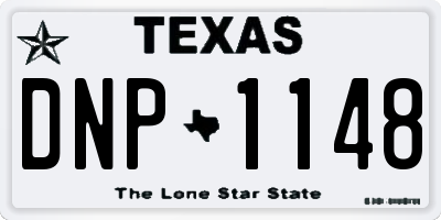 TX license plate DNP1148