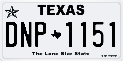 TX license plate DNP1151