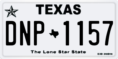 TX license plate DNP1157
