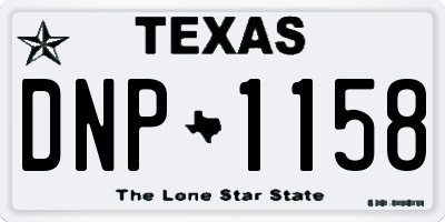 TX license plate DNP1158