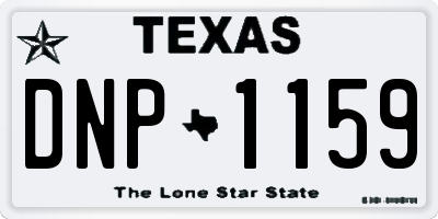 TX license plate DNP1159