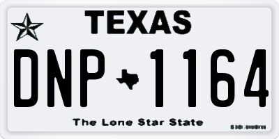 TX license plate DNP1164