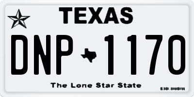 TX license plate DNP1170