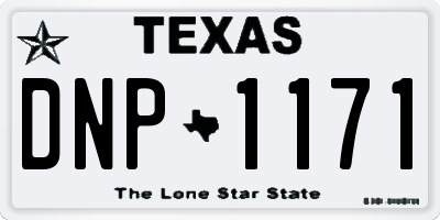 TX license plate DNP1171