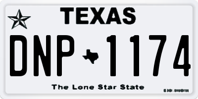 TX license plate DNP1174