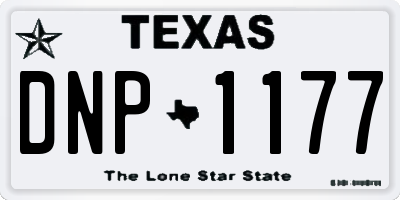 TX license plate DNP1177