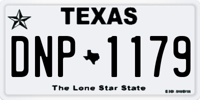 TX license plate DNP1179