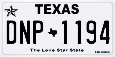 TX license plate DNP1194