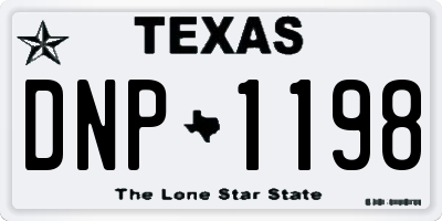 TX license plate DNP1198